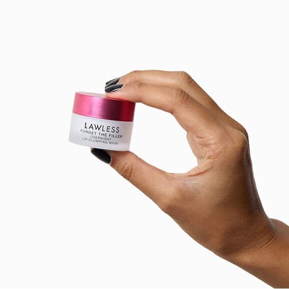 LAWLESS Forget the Filler Overnight Lip Plumping Mask- Juicy Watermelon - Picture 8 of 14